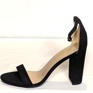 NEW Dream Pairs Womens Open Toe Mid Chunky Heel Pump Sandals Sz 9 black